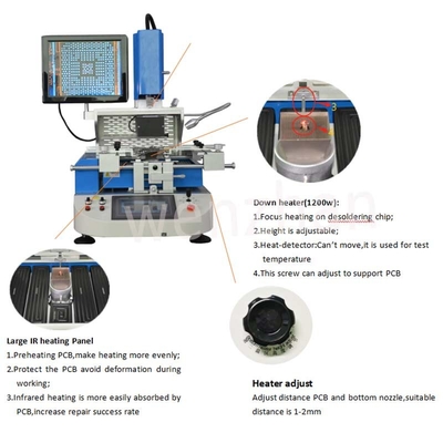 Mesin garis PCB SMT presisi tinggi SMD BGA Rework Station Machine